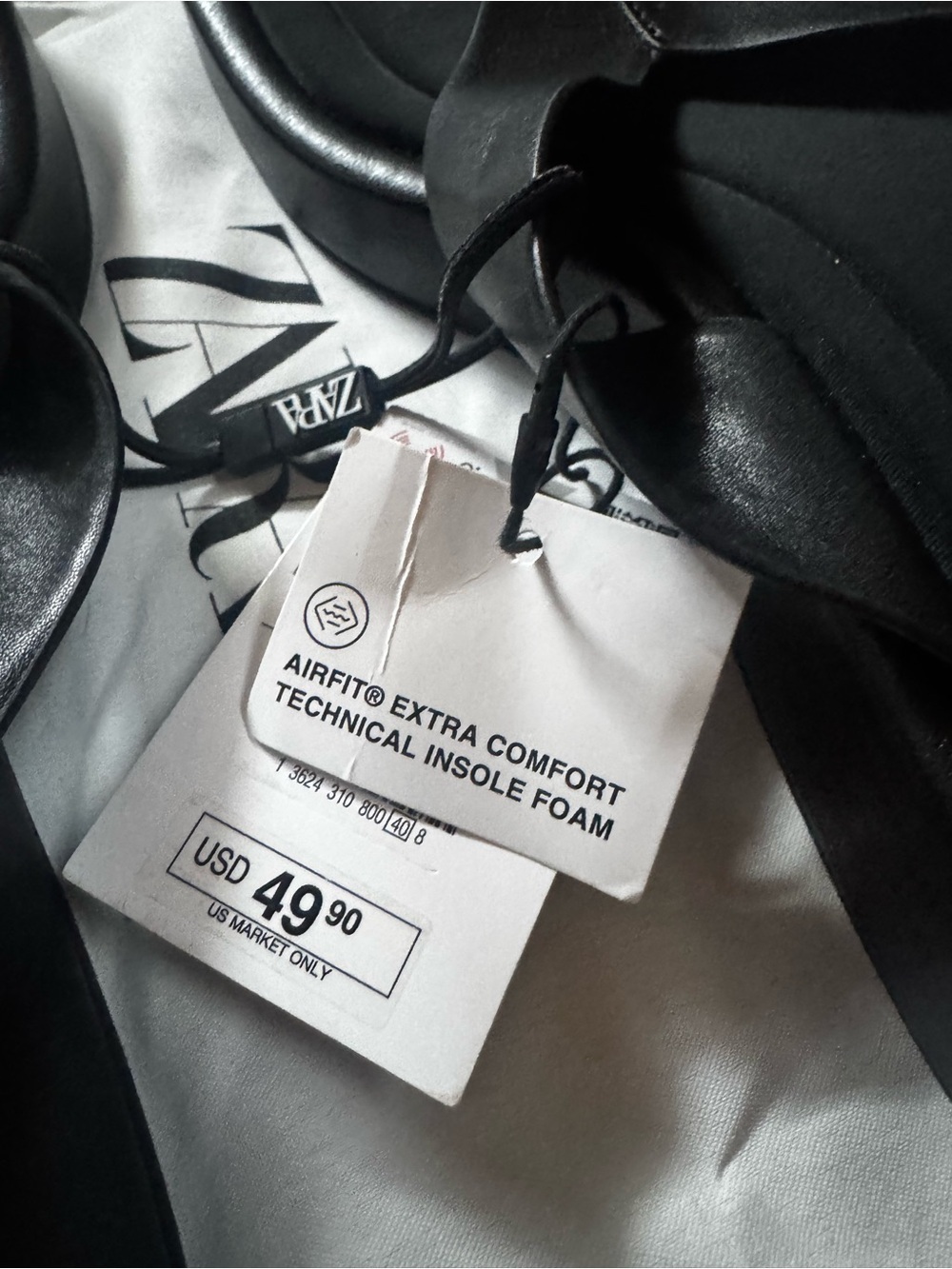 Zara Black Crisscross Thong Sandals - Picture 5 of 5